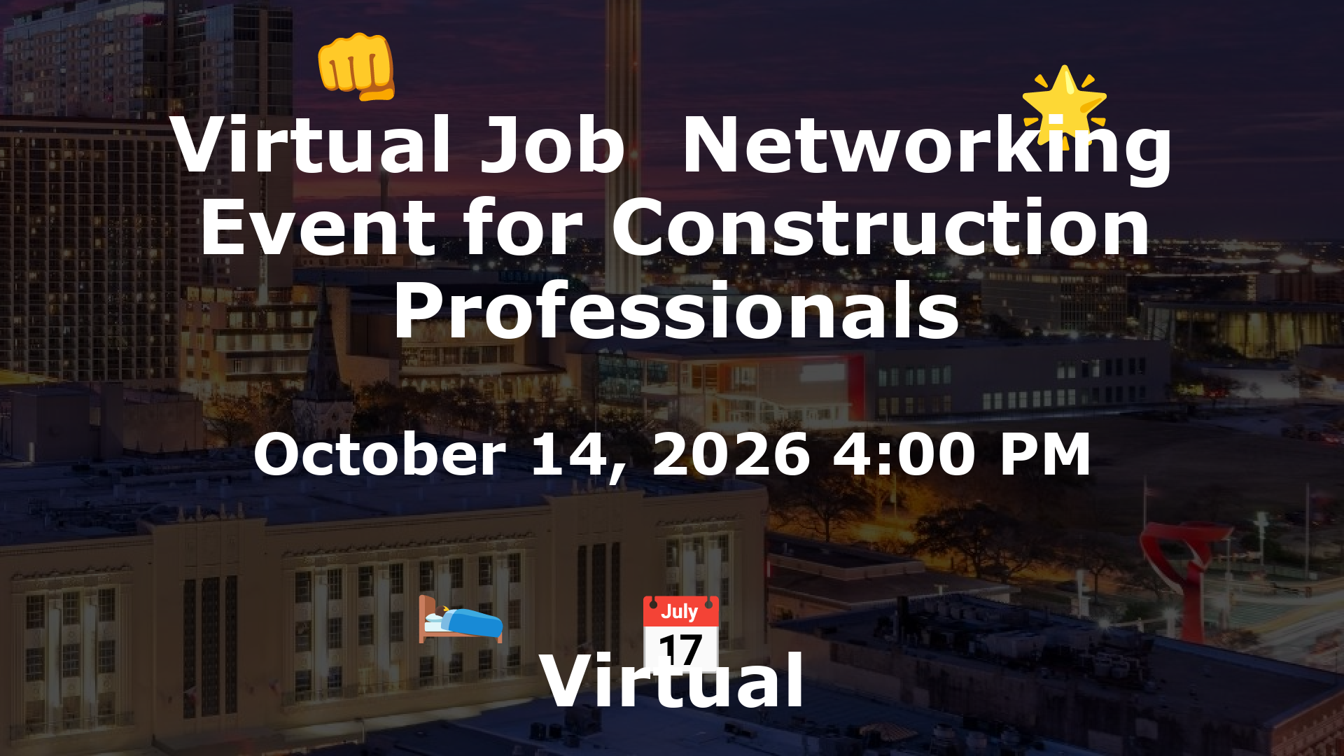 Virtual Job  Networking Event for Construction Professionals event image
